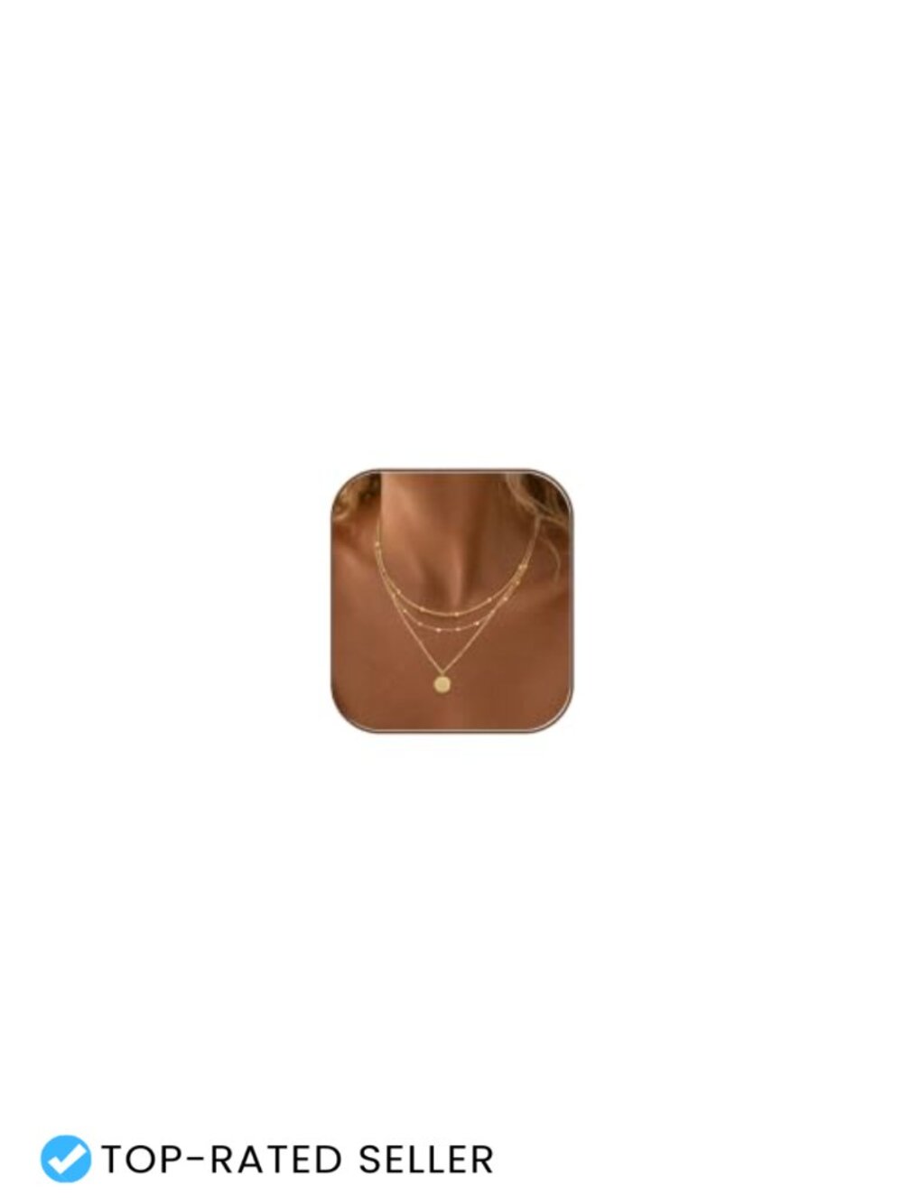 Layered Gold Plated Necklace Stack Set, Dainty 14k Gold Chain Choker Women